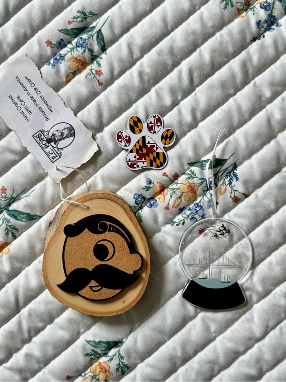 NWT Maryland Ornament & Magnet Set – Chesapeake Bay, Natty Boh, State Flag